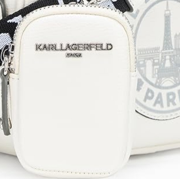 Karl Lagerfeld White Textured Mini Bag